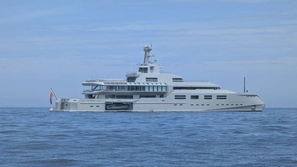 Megayacht Norn Draws Eyes at Porthmeor Beach